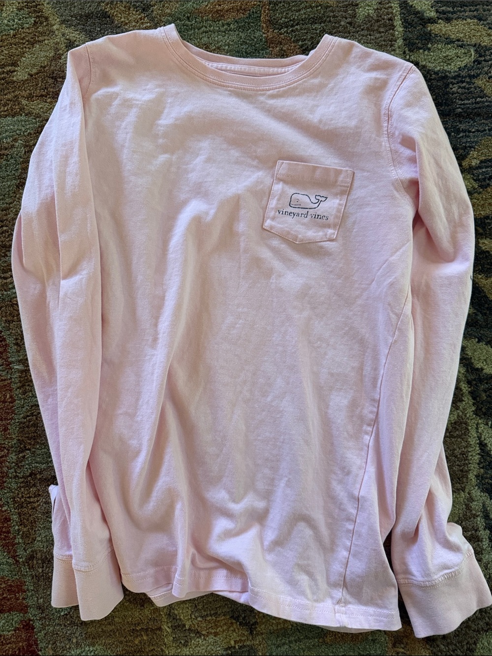 Vineyard Vines Pale Pink Long Sleeve Pocket Tee